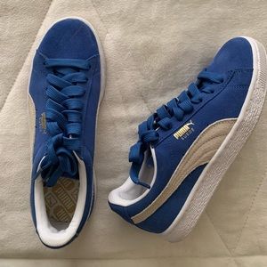 Puma Blue Suede Shoes, Womens Size 7.5. Good condition